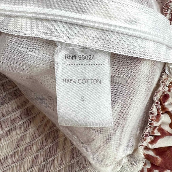 LOVE THE LABEL Shirt Womens S Cotton Puff Sleeve Top Zebra Eyelet ANTHROPOLOGIE - Picture 10 of 16